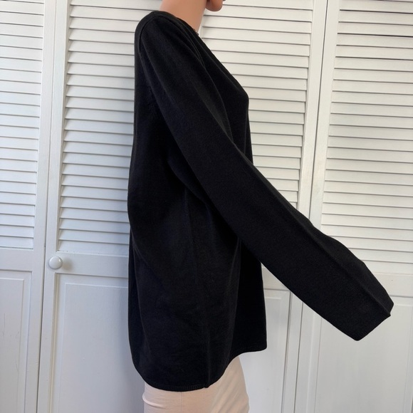 MAURICES Black Long Sleeve V-Neck Sweater Size 1 - Picture 5 of 8